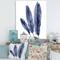 Designart - Navy Blue Tropical Banana Leaves - Tropical Canvas Wall Art Print
